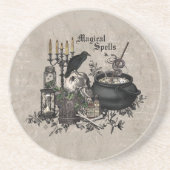 Moderner Vintager Halloween-HEXENBREW Untersetzer (Vorne)