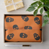 Moderner Vintager Halloween-Oranskull Seidenpapier (Geschenk)