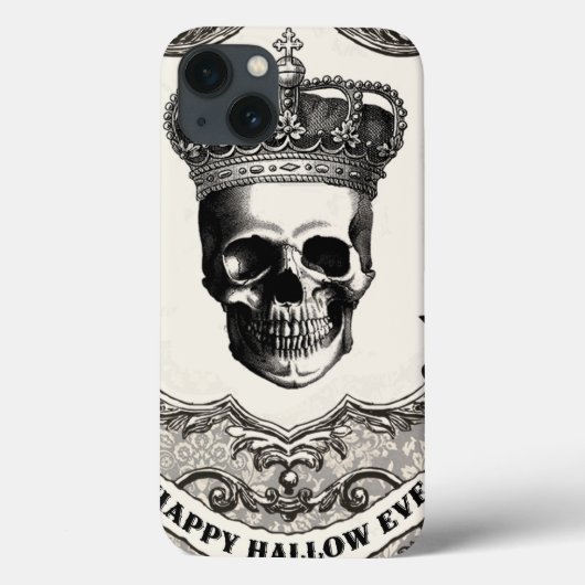 Moderner Vintager Halloween-Schädel Case-Mate iPhone Hülle (Rückseite)