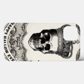 Moderner Vintager Halloween-Schädel Case-Mate iPhone Hülle (Rückseite (Horizontal))