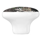 Moderner Vintager Halloween-Schädel Keramikknauf (Seitenansicht)