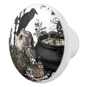 Moderner Vintager Halloween-Schädel Keramikknauf (Rechts)