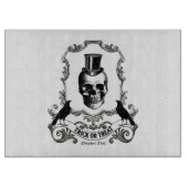 Moderner Vintager Halloween-Schädel Schneidebrett (Vorderseite)