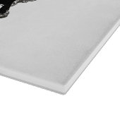 Moderner Vintager Halloween-Schädel Schneidebrett (Ecke)