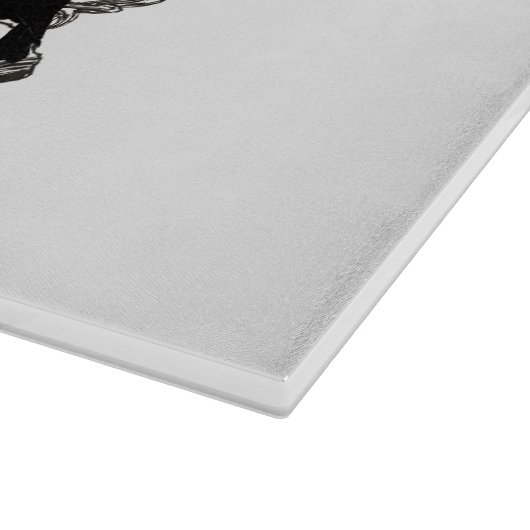 Moderner Vintager Halloween-Schädel Schneidebrett (Ecke)