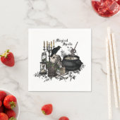 Moderner Vintager Halloween-Schädel Serviette (Beispiel)