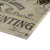 moderner Vintager Halloweenkürbis und -krähe Schneidebrett (Ecke)