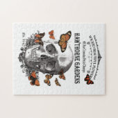 moderner Vintager Halloweenschädel und Puzzle (Horizontal)