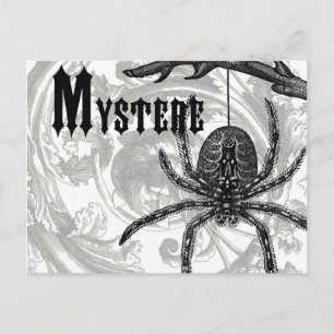 moderner Vintager Halloweentarantula Postkarte