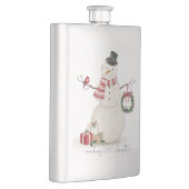 Moderner Vintager Holiday Snowmann Flachmann (Rechts)