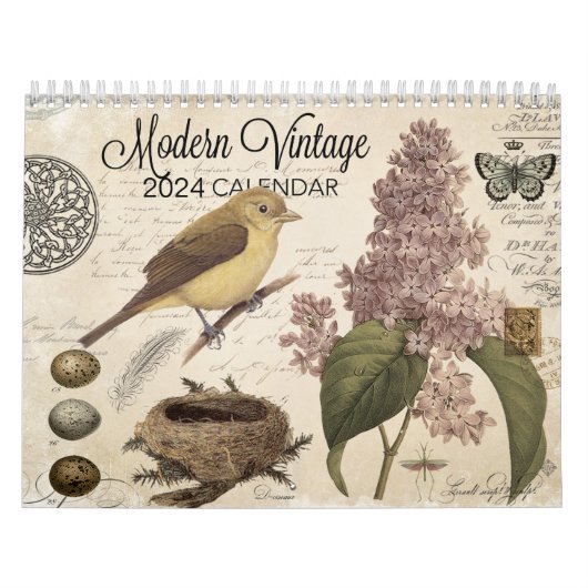 Moderner Vintager Kalender 2024 (Titelbild)