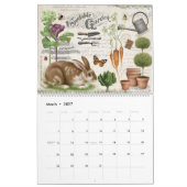 Moderner Vintager Kalender 2024 (Mär 2027)