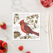 moderner Vintager Kardinal Serviette (Beispiel)