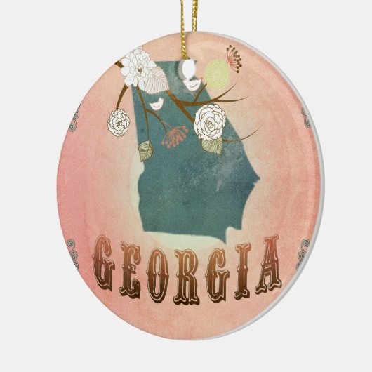 Moderner Vintager Keramik Ornament (Links)