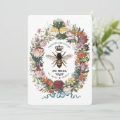 MODERNER VINTAGER KÖNIGCHEN EINLADUNG (Stehend Vorderseite)