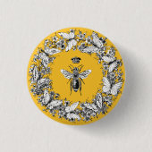 Moderner Vintager Kronenschmetterling Button (Vorderseite)