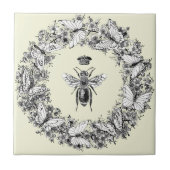 Moderner Vintager Kronenschmetterling Fliese (Vorderseite)