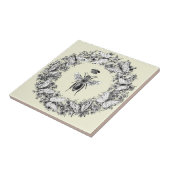 Moderner Vintager Kronenschmetterling Fliese (Seite)