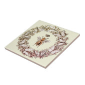 Moderner Vintager Kronenschmetterling Fliese (Seite)