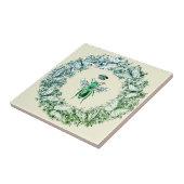 Moderner Vintager Kronenschmetterling Fliese (Seite)