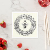 Moderner Vintager Kronenschmetterling Serviette (Beispiel)