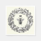 Moderner Vintager Kronenschmetterling Serviette (Vorderseite)