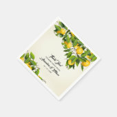 Moderner Vintager Lemon Danke | Hochzeit Serviette (Ecke)