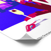 Moderner Vintager, mehrfarbiger digitaler Abend We Poster (Ecke)