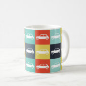 Moderner Vintager Mini-Cooper Kaffeetasse (VorderseiteRechts)