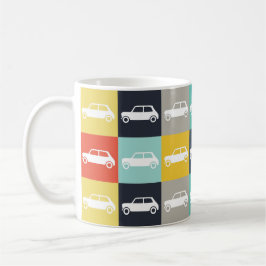 Moderner Vintager Mini-Cooper Kaffeetasse