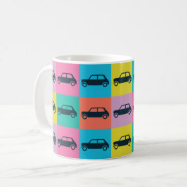 Moderner Vintager Mini-Cooper Kaffeetasse