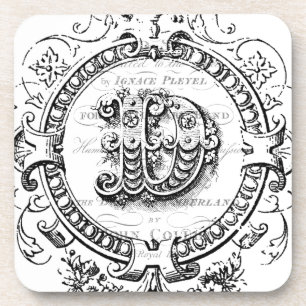 moderner Vintager Monogramm-Buchstabe D Untersetzer