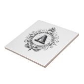Moderner Vintager Monogrammbrief A Fliese (Seite)