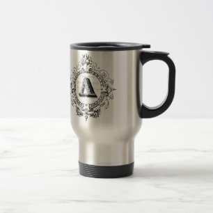 Moderner Vintager Monogrammbrief A Reisebecher