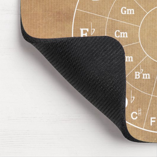 Moderner Vintager Musikzirkel Mousepad (Ecke)