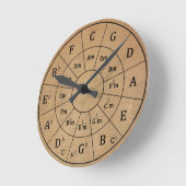 Moderner Vintager Musikzirkel Runde Wanduhr (Winkel)