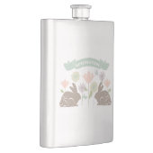 Moderner Vintager Osterhase Flachmann (Rechts)