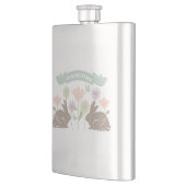 Moderner Vintager Osterhase Flachmann (Links)