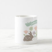 Moderner Vintager Osterhase Kaffeetasse (Mittel)