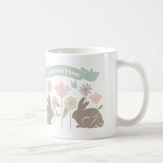 Moderner Vintager Osterhase Kaffeetasse (Rechts)