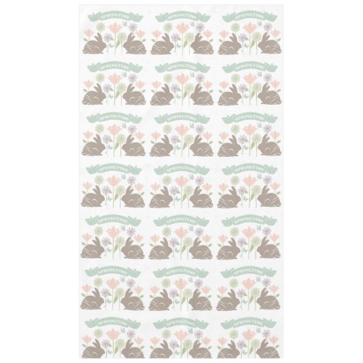 Moderner Vintager Osterhase Tischdecke (Vorderseite)