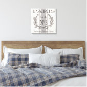 moderner Vintager Pariser Kornsac Leinwanddruck (Insitu (Schlafzimmer))