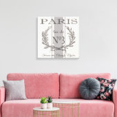 moderner Vintager Pariser Kornsac Leinwanddruck (Insitu (Wohnzimmer))