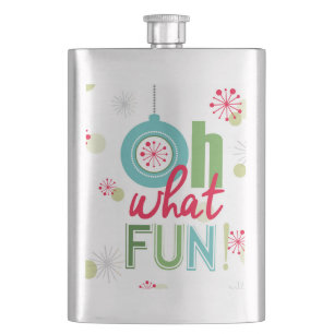 moderner Vintager Retro-Weihnachtsbegriff Flachmann