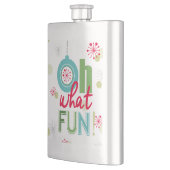 moderner Vintager Retro-Weihnachtsbegriff Flachmann (Links)