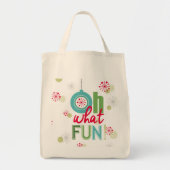 moderner Vintager Retro-Weihnachtsbegriff Tragetasche (Vorne)