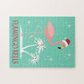 MODERNER VINTAGER RETRO WEIHNACHTSflamingo Puzzle (Horizontal)