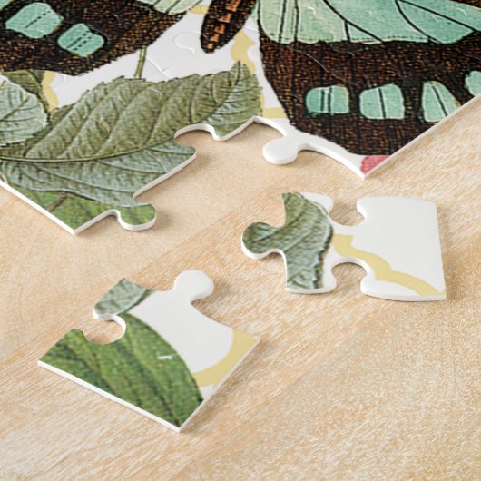 moderner Vintager Schmetterlingsgarten Puzzle (Seite)