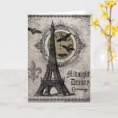 moderner Vintager Turm Franzosehalloweens Eiffel Karte (Gelbe Blume)