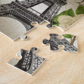 moderner Vintager Turm Paris Eiffel der lila Puzzle (Seite)